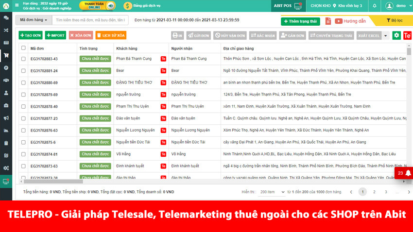 Telepro - Giải pháp Telesale, TeleMarketing 4.0 dành cho Shop, Doanh Nghiệp đã có trên Abit