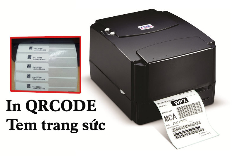 Hướng dẫn cấu hình và in mã QRCODE với tem trang sức trên máy in TSC TTP-244 Pro